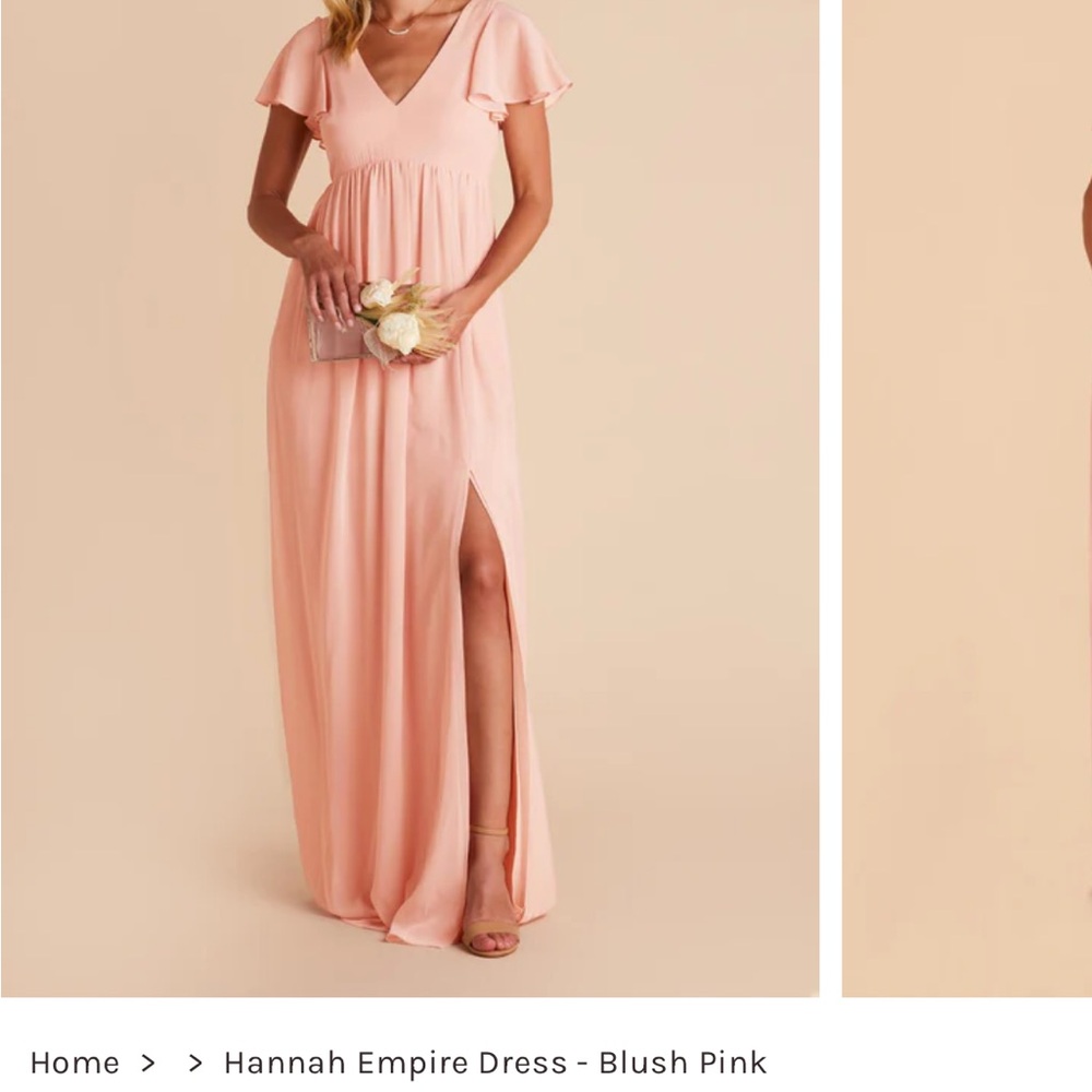 Birdy Grey Pink Flutter Sleeve Wedding Gown